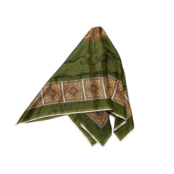 Satin Hand Printed Scarf - Picture 1 of 3